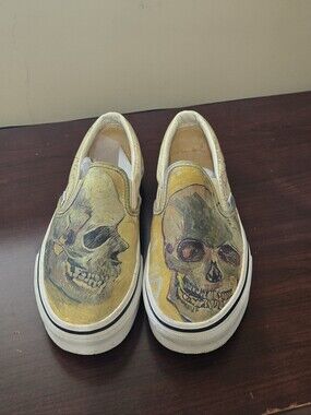 Van Gogh Museum Vans Slip On Shoes Skull Design